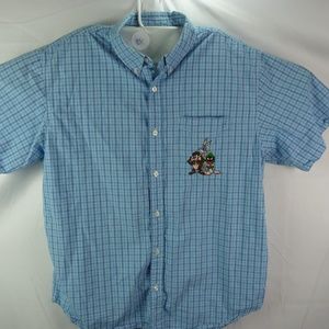 Warner Bros. Blue Button Front Shirt Size Large